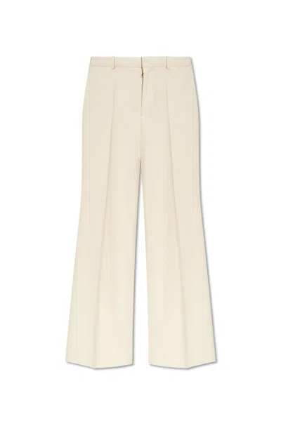 Chloé Wool Pants With Crease In Animal Print