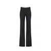 Chloé Wool Crepe Flare Ankle Trousers In Black