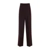 Chloé Suits Pant With Waist Pleats Trousers Bordeaux In Burgundy