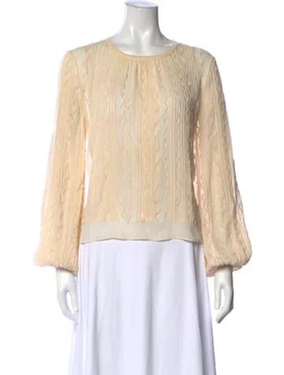 Pre-owned Chloé Wool Patterned Blouse In Neutral