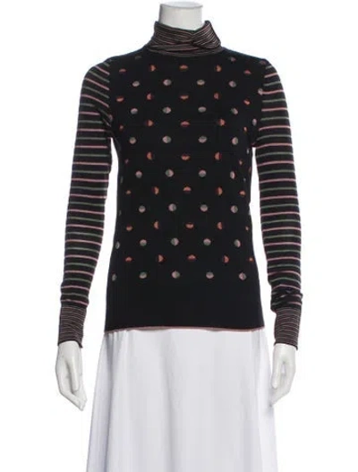 Pre-owned Chloé Wool Patterned Sweater In Black