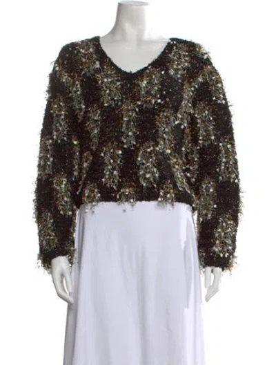 Pre-owned Chloé Wool Patterned Sweater In Multi