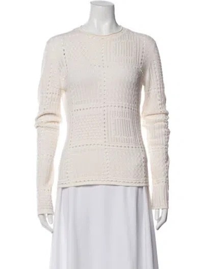Pre-owned Chloé Wool Patterned Sweater In Neutral
