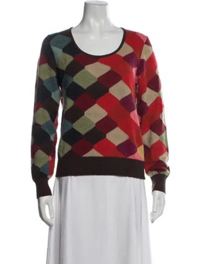 Pre-owned Chloé Wool Patterned Sweater In Red