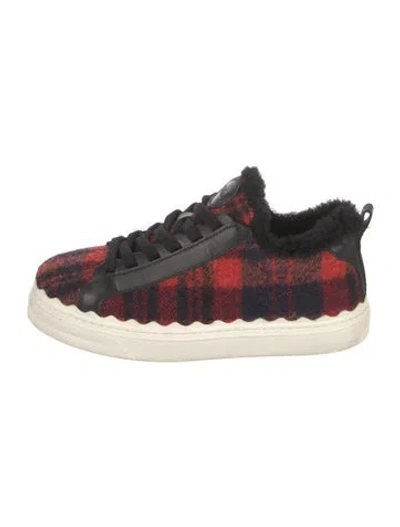 Pre-owned Chloé Wool Printed Sneakers In Multi