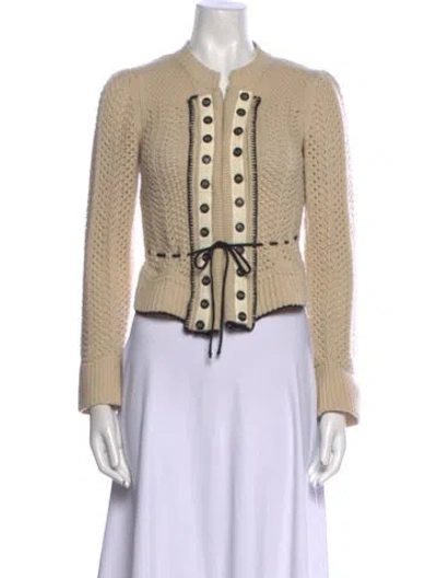 Pre-owned Chloé Wool Printed Sweater In Neutral