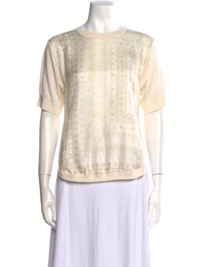 Pre-owned Chloé Wool Printed Sweater In Neutral