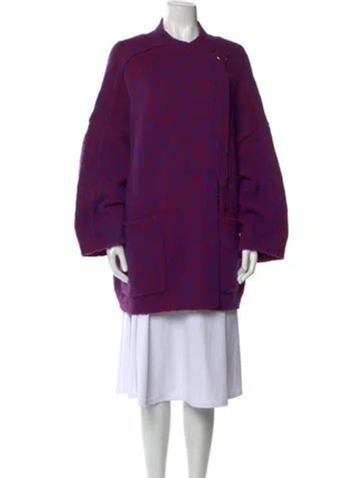 Pre-owned Chloé Wool Printed Sweater W/ Tags In Purple