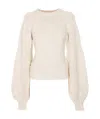 Chloé Wool Round Neck Sweater In White