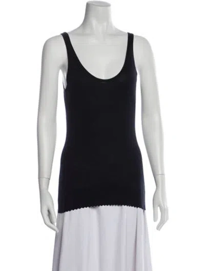 Pre-owned Chloé Wool Scoop Neck Sweater In Blue