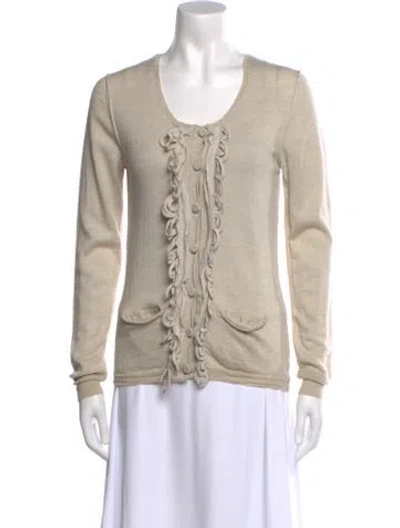 Pre-owned Chloé Wool Scoop Neck Sweater In Gray