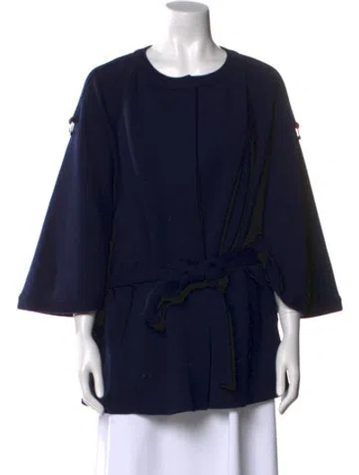 Pre-owned Chloé Wool Scoop Neck Sweater W/ Tags In Blue