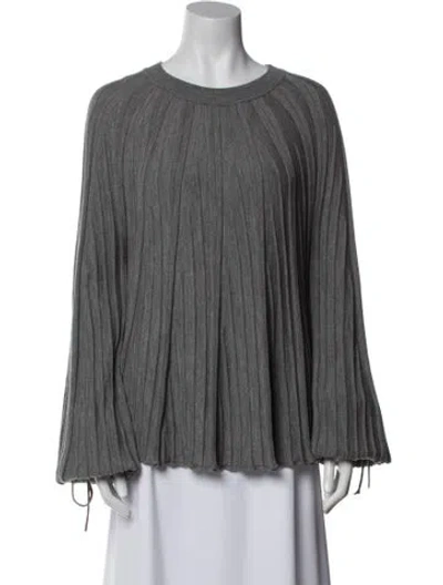 Pre-owned Chloé Wool Scoop Neck Sweater W/ Tags In Gray