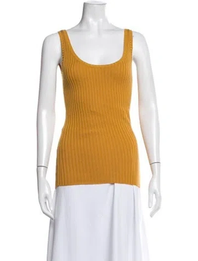 Pre-owned Chloé Wool Scoop Neck Sweater In Yellow