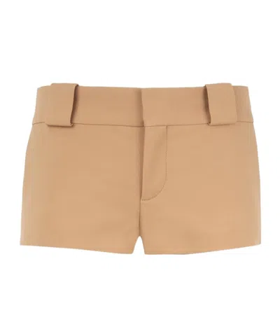 Chloé Wool Shorts In Nude | ModeSens