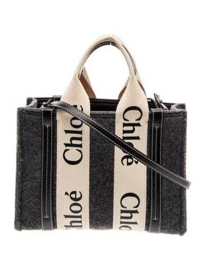 Pre-owned Chloé Wool Shoulder Bag In Gray