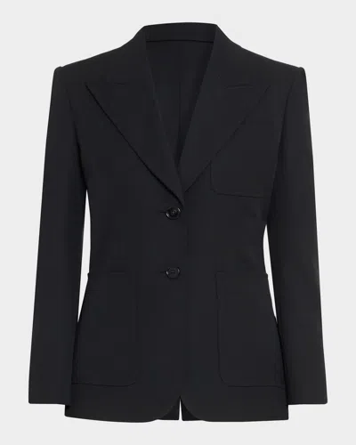 Chloé Wool Single-breasted Blazer In 001 Black