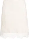 Chloé Guipure Lace-trimmed Ribbed Wool Mini Skirt