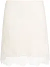 Chloé Guipure Lace-trimmed Ribbed Wool Mini Skirt