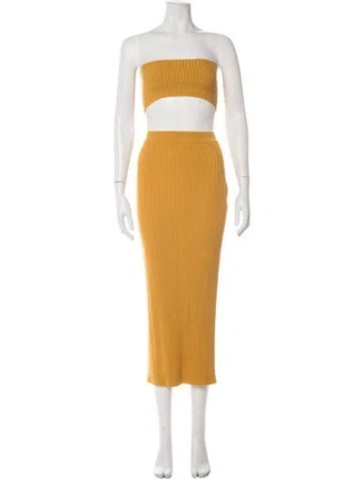 Pre-owned Chloé Wool Skirt Set In Yellow