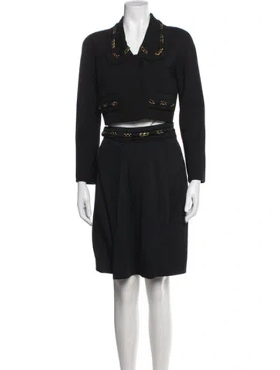 Pre-owned Chloé Wool Skirt Suit In Black