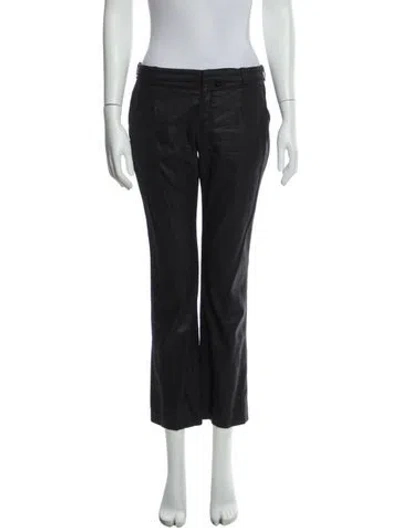Pre-owned Chloé Wool Straight Leg Pants In Blue