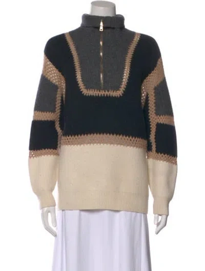 Pre-owned Chloé Wool Striped Sweater