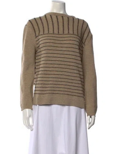 Pre-owned Chloé Wool Striped Sweater In Neutral