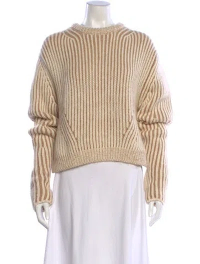 Pre-owned Chloé Wool Striped Sweater In Neutral