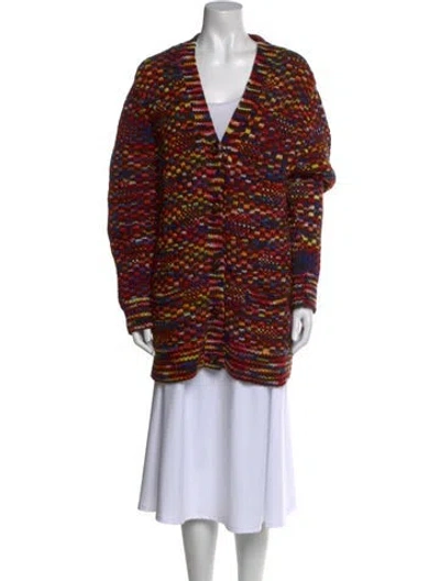 Pre-owned Chloé Wool Striped Sweater In Orange