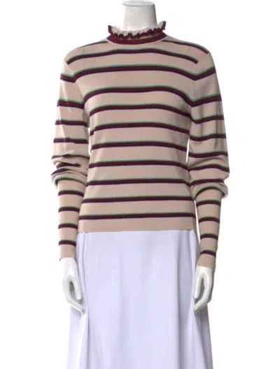 Pre-owned Chloé Wool Striped Sweater In Pink