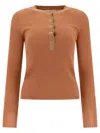 Chloé Ribbed Silk Top In Pink