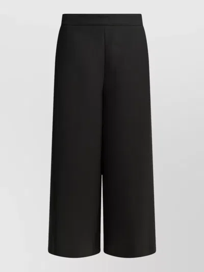 Chloé Wool Tailored Wide Leg Shorts Buttoned In Black