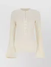 Chloé Embroidered Wool Jumper In Cream