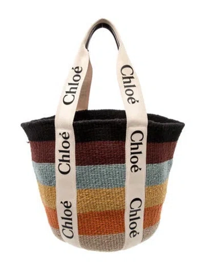 Pre-owned Chloé Wool Tote In Neutral