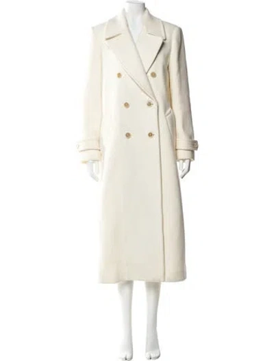 Pre-owned Chloé Wool Trench Coat In White