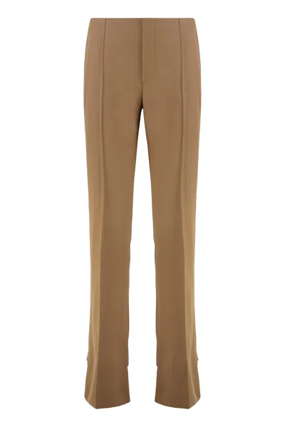 Chloé Wool Trousers In Brown