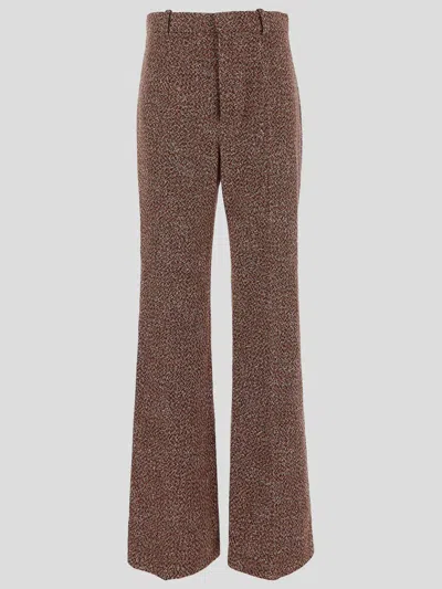 Chloé Wool Trousers In Multicolour