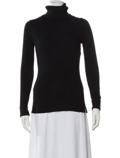 Pre-owned Chloé Wool Turtleneck Sweater In Black