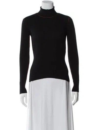 Pre-owned Chloé Wool Turtleneck Sweater In Black