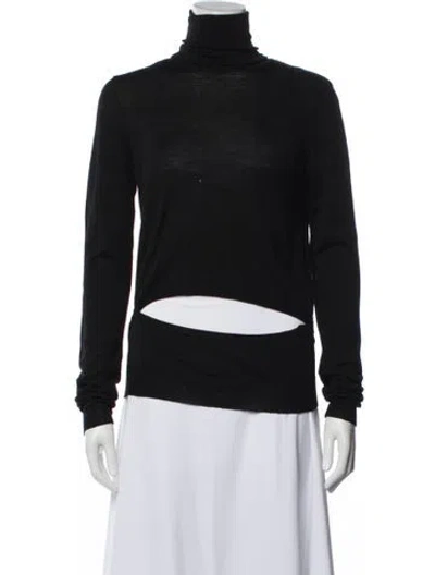 Pre-owned Chloé Wool Turtleneck Sweater In Black