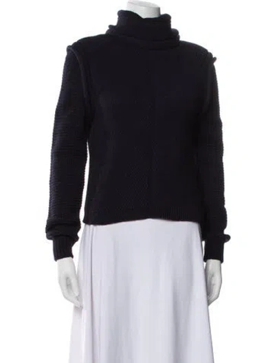Pre-owned Chloé Wool Turtleneck Sweater In Blue