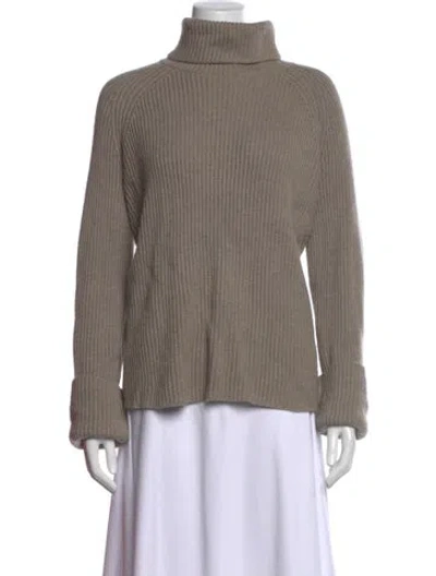 Pre-owned Chloé Wool Turtleneck Sweater In Gray