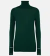 Chloé Turtleneck Wool Sweater In Green