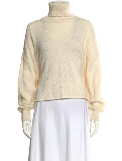 Pre-owned Chloé Wool Turtleneck Sweater In Neutral