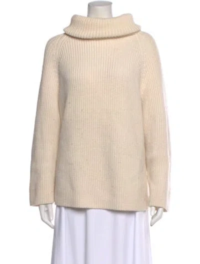 Pre-owned Chloé Wool Turtleneck Sweater In Neutral