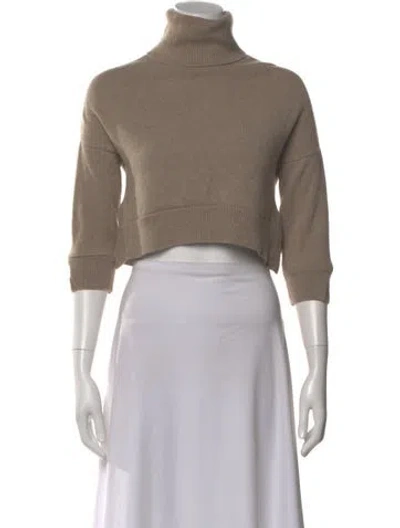 Pre-owned Chloé Wool Turtleneck Sweater In Neutral