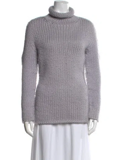 Pre-owned Chloé Wool Turtleneck Sweater In Purple