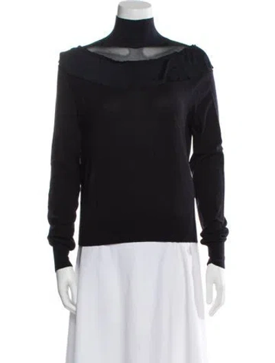 Pre-owned Chloé Wool Turtleneck Sweatshirt In Black
