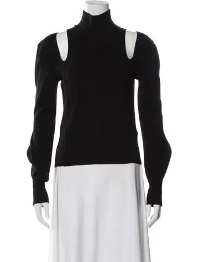 Pre-owned Chloé Wool Turtleneck Top In Gray